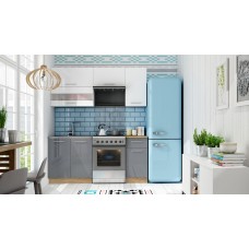 Apakšējais stūra skapītis TIFFANY D90NW, pelēks glancēts